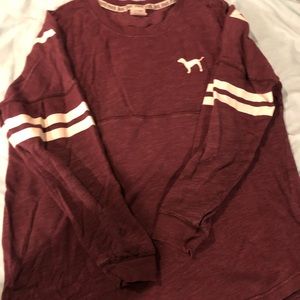 Victoria Secret pink varsity stripe long sleeve